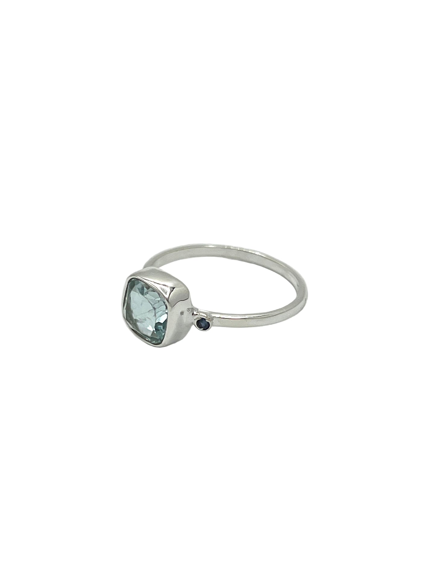 Faceted Square Gemstone Ring
