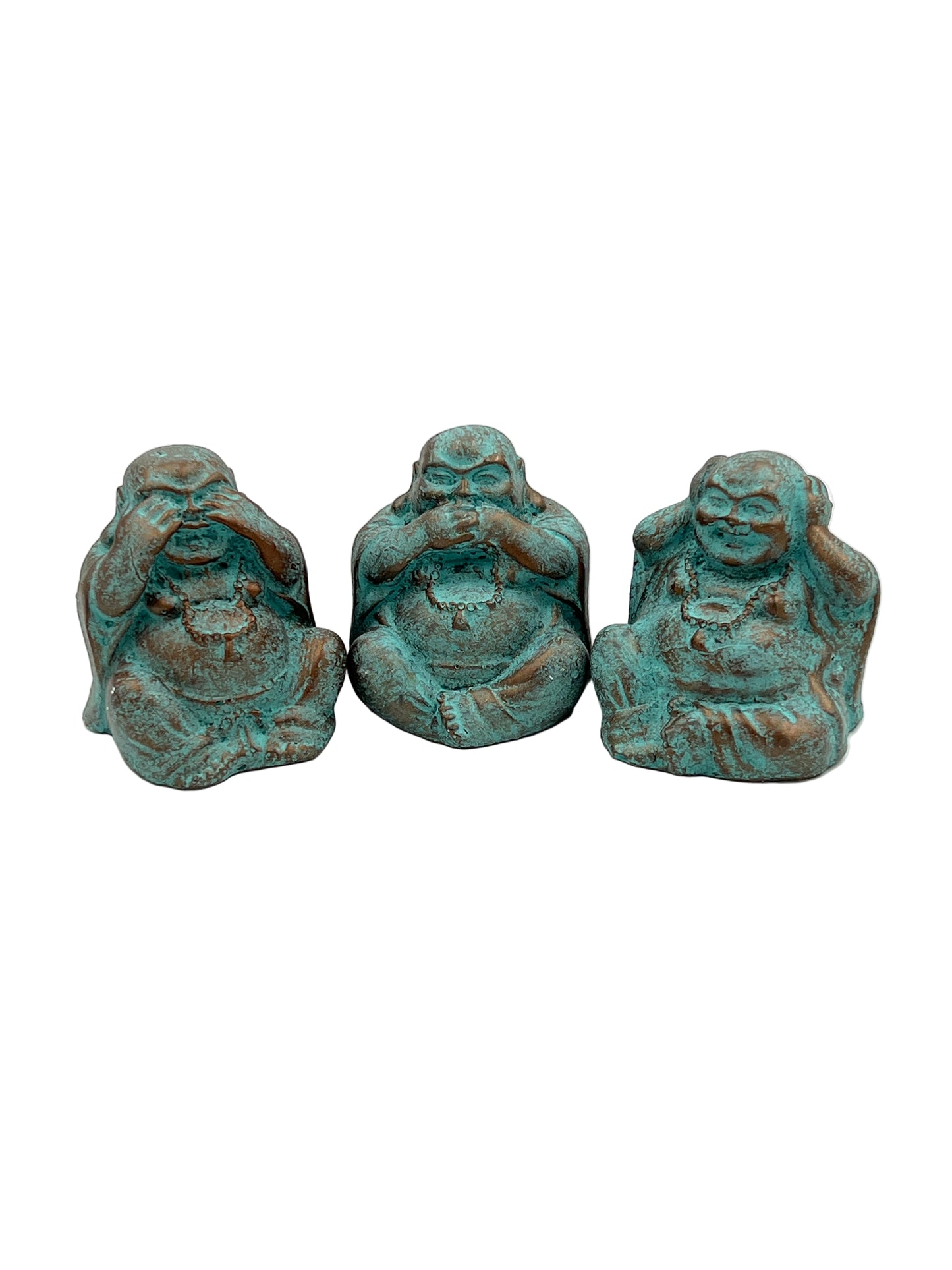 Resin Buddha See No Evil, Hear No Evil, Speak No Evil Set