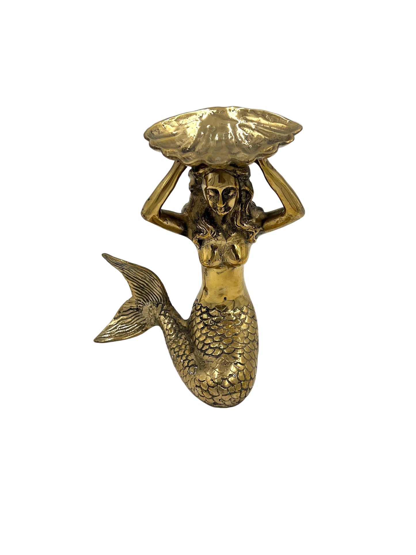 Bronze Mermaid Holding Shell