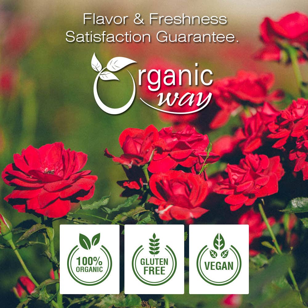 Rose Petals Dried (Rosa Centifolia) - Pure, Edible & Fragrant for Tea | USDA & Kosher Certified |Vegan, Non GMO & Gluten Free | 100% Raw from India - India