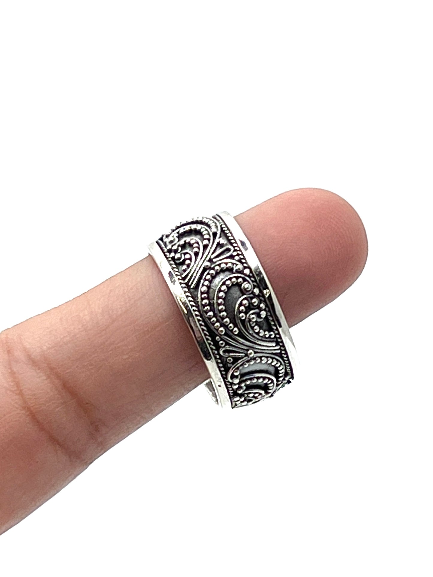Sterling Silver Swirl Band Rings