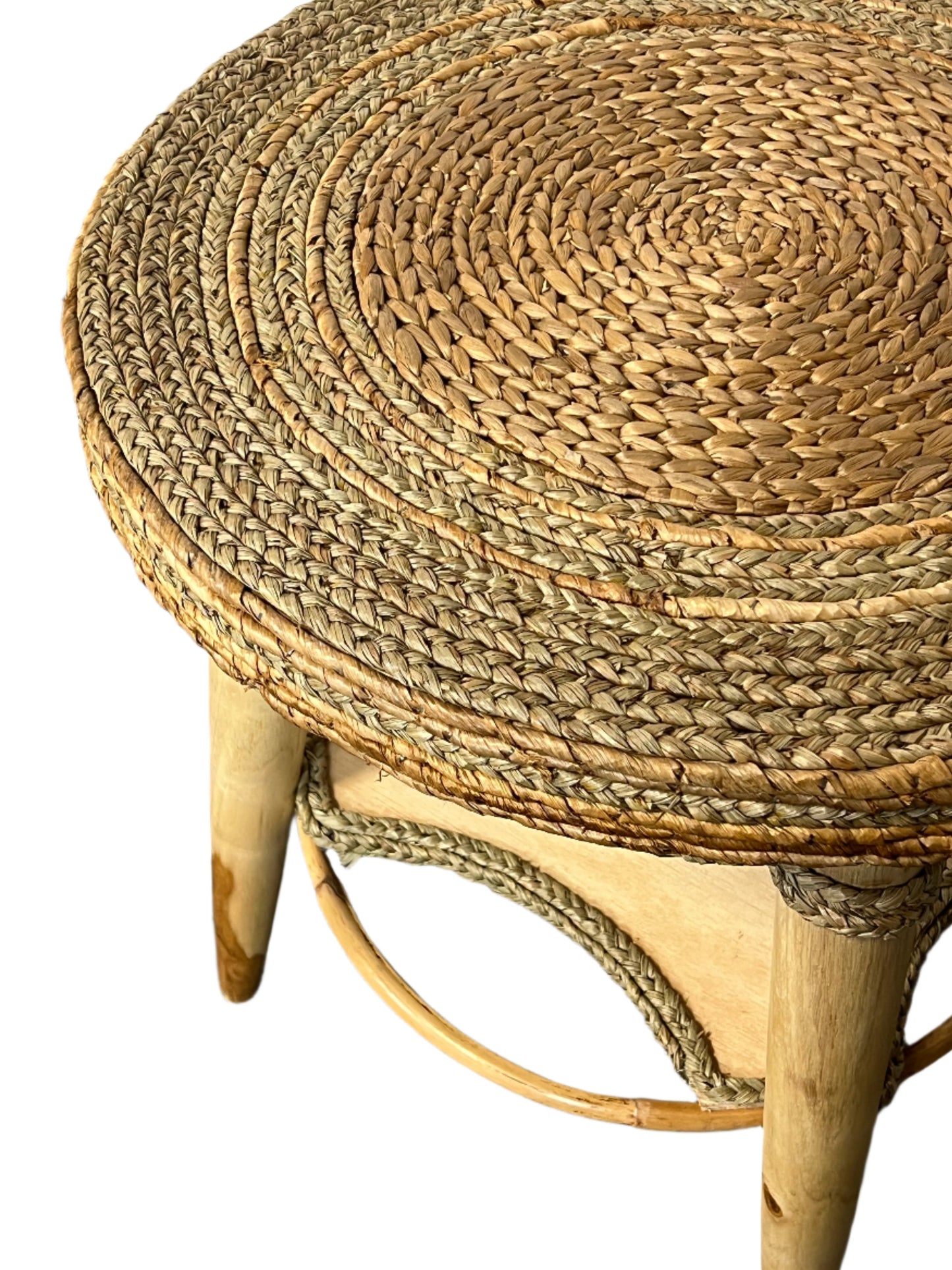 Teakwood & Banana Leaf Table & Stool Sets