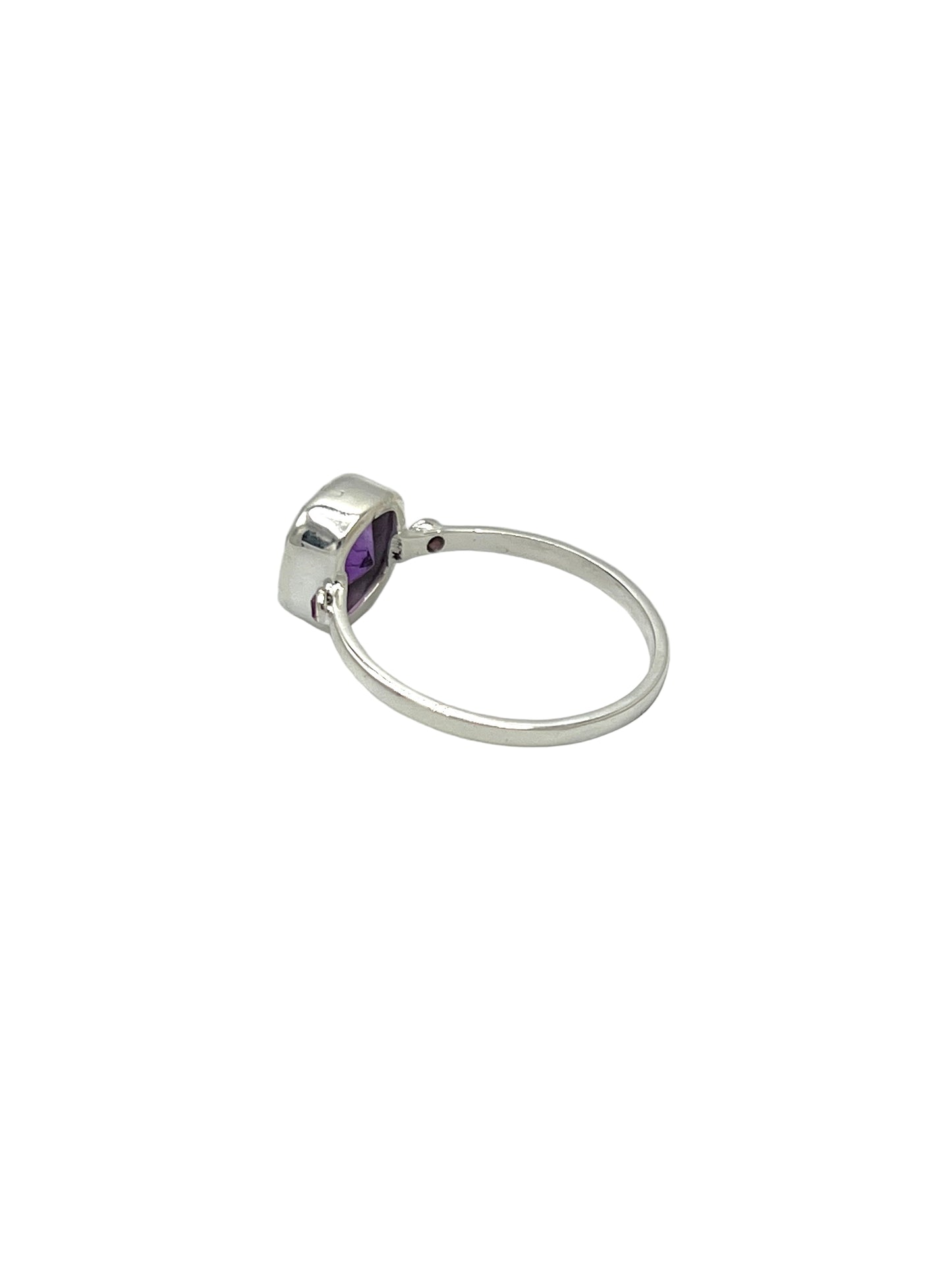 Faceted Square Gemstone Ring