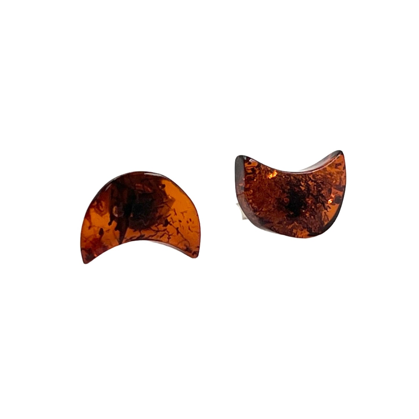 Amber Moon Studs