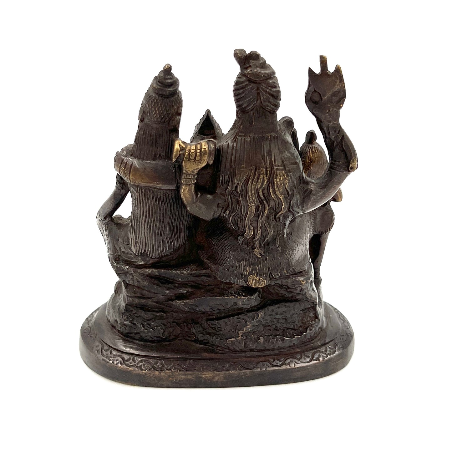 Hand Finished Brass Shiva Family Statue