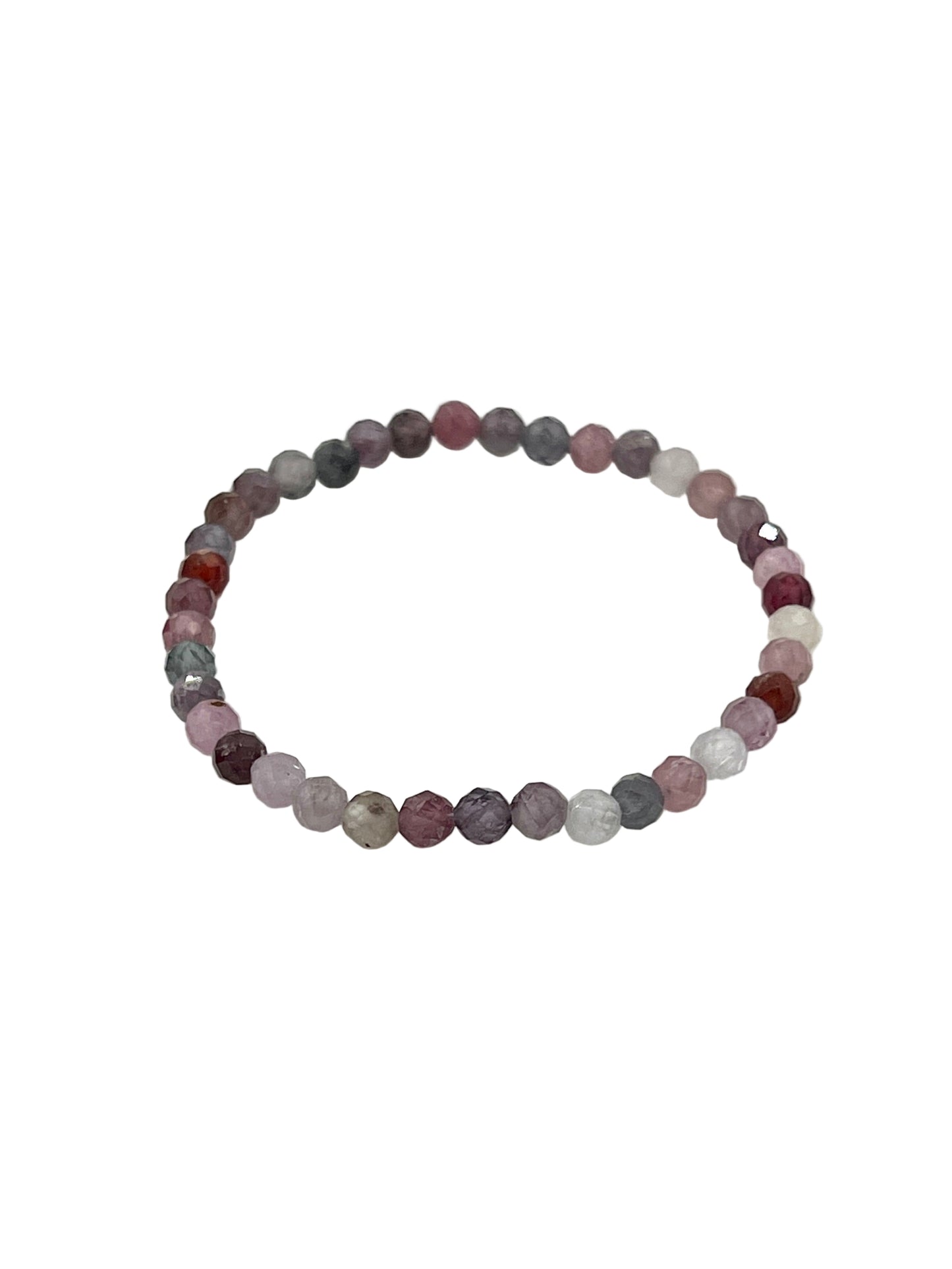 Faceted Pink Spinel Beaded Bracelet