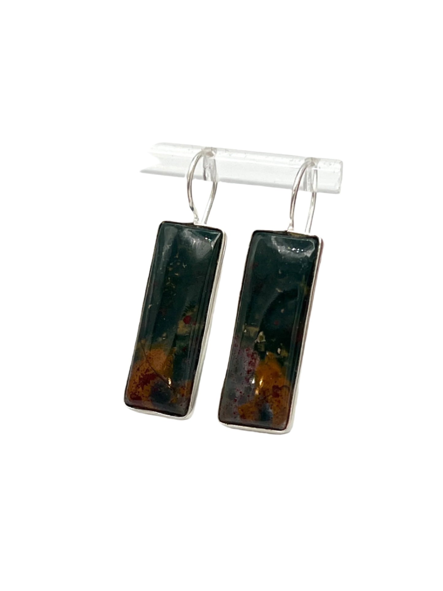 Sterling Silver Ocean Jasper Earrings