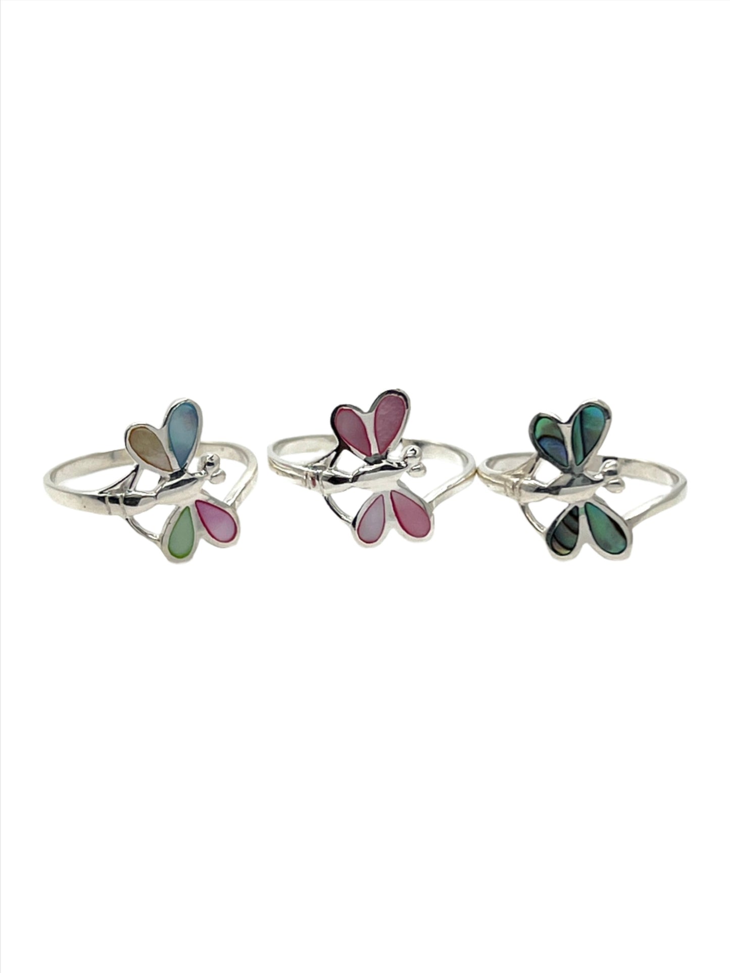 Sterling Silver Shell Dragonfly Ring
