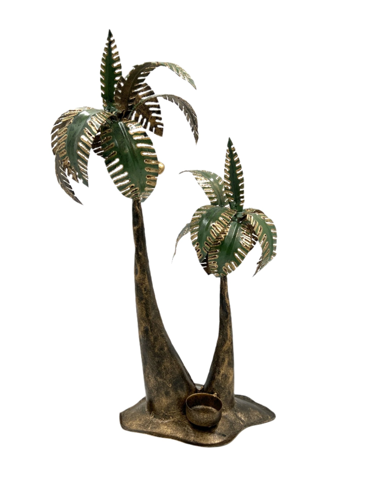 Metal Palm Tree Candle Holder