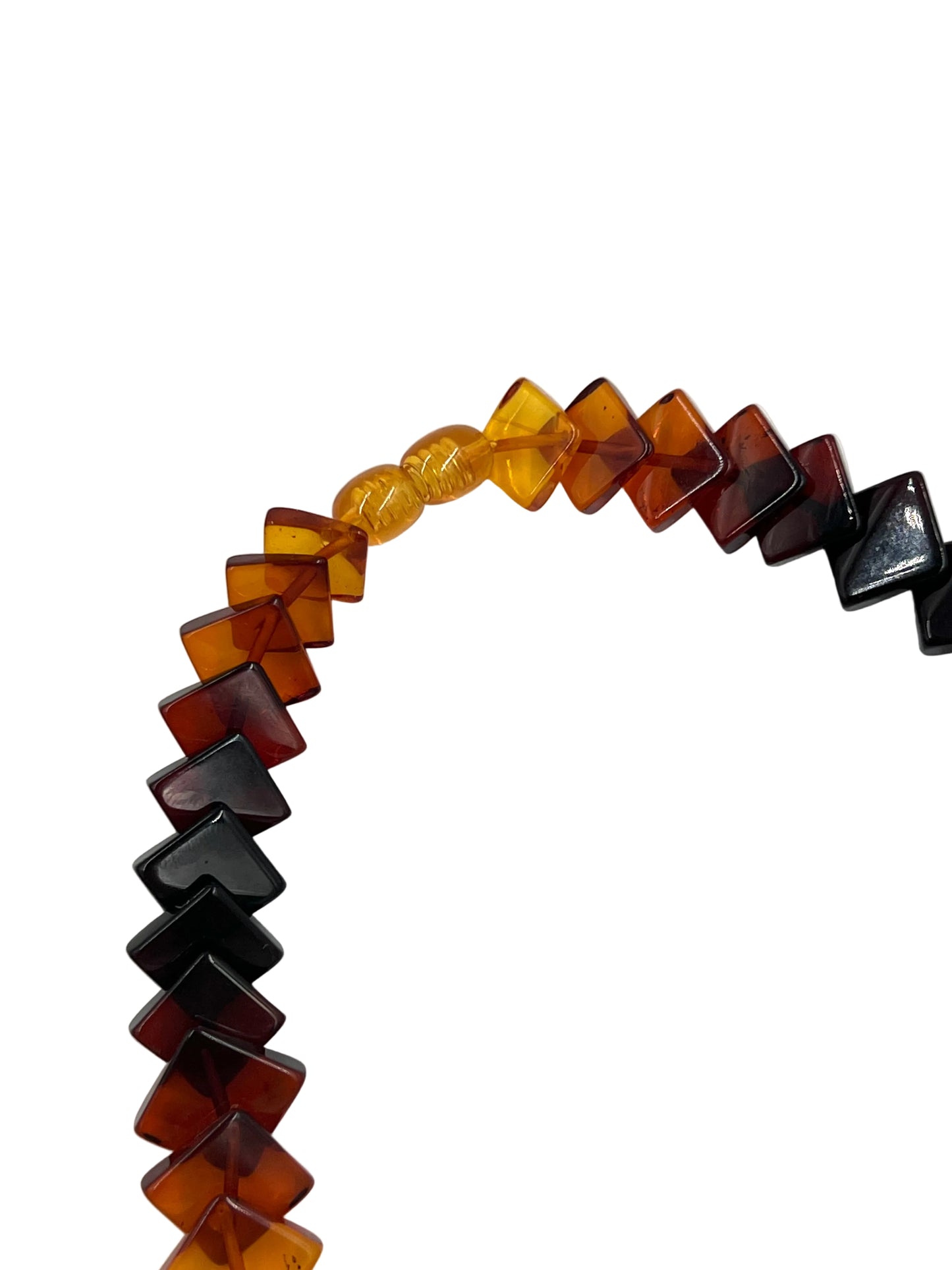 Gradient Amber Square Necklaces
