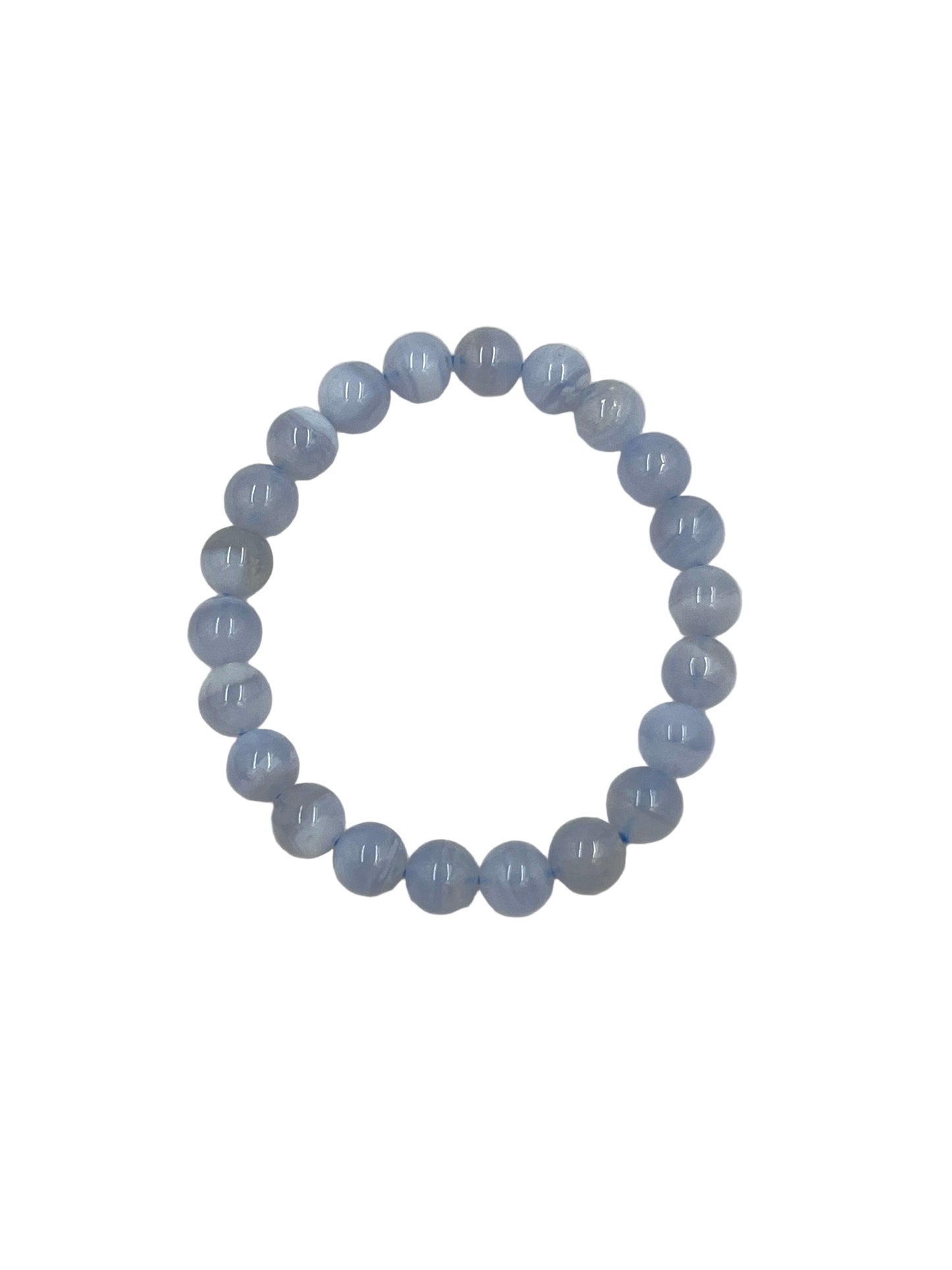Blue Lace Agate Beaded Bracelet