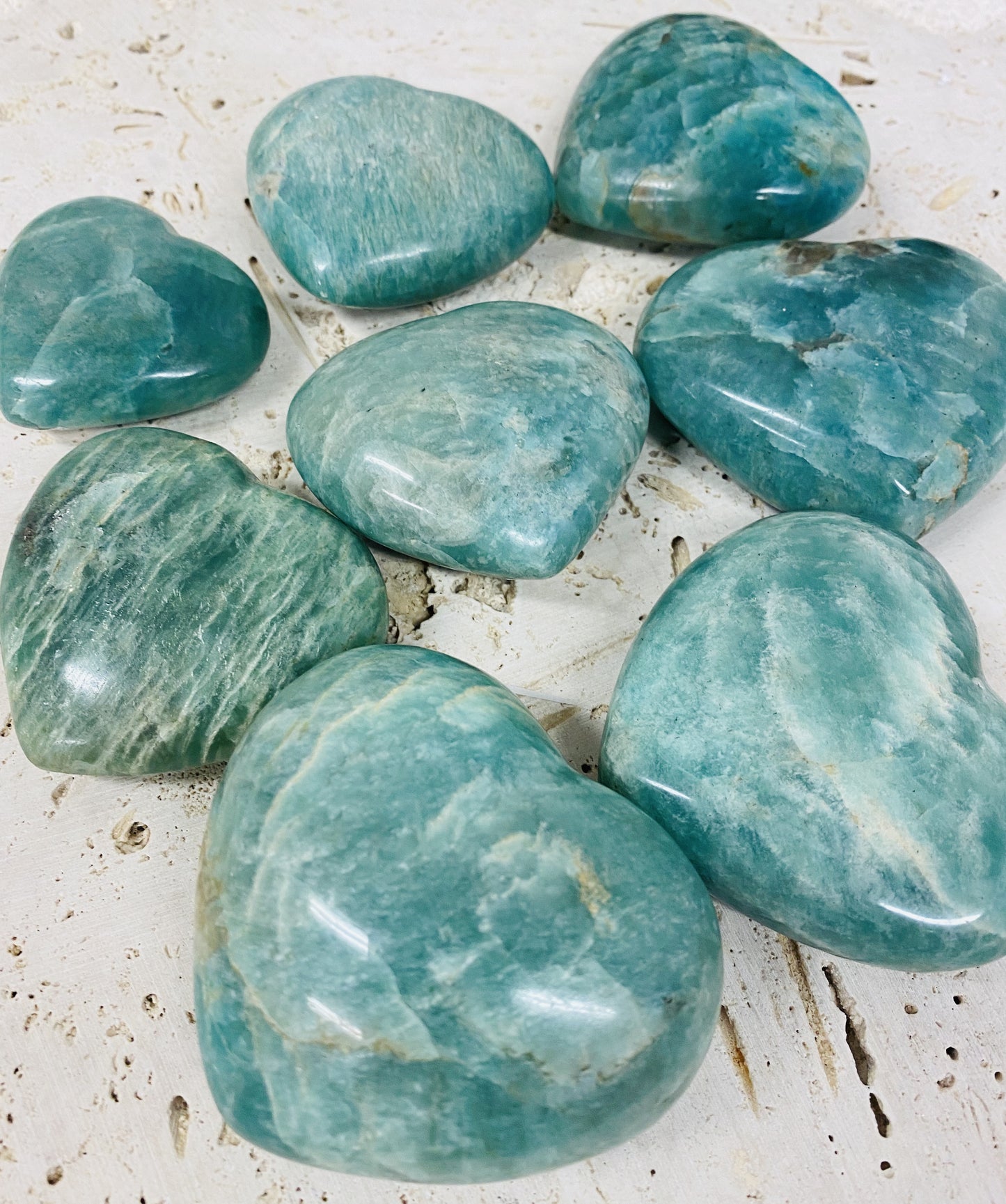Amazonite Hearts