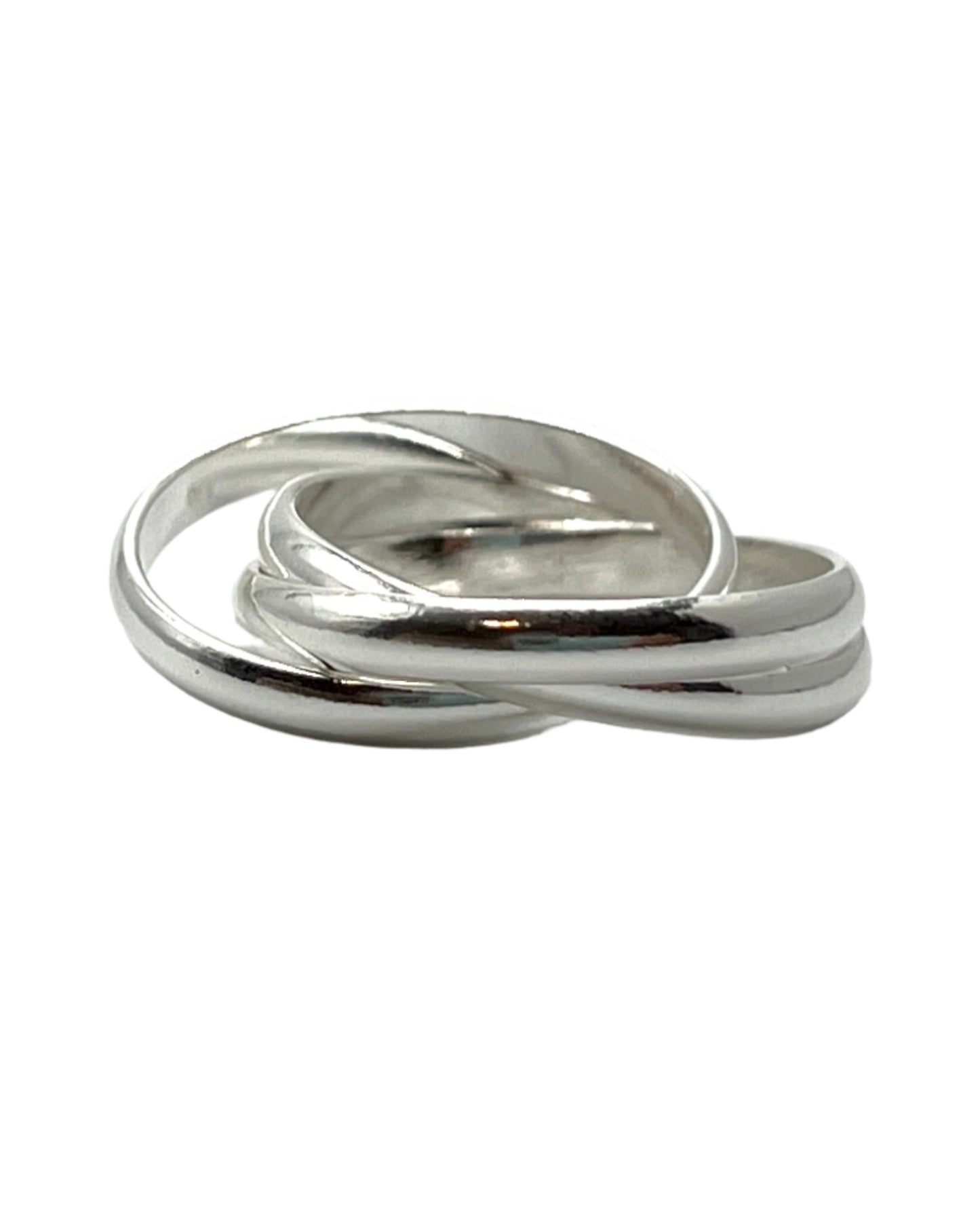 Sterling Silver Three Band Roll Ring