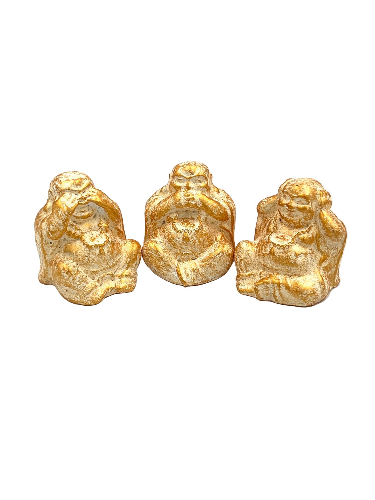 Resin Buddha See No Evil, Hear No Evil, Speak No Evil Set