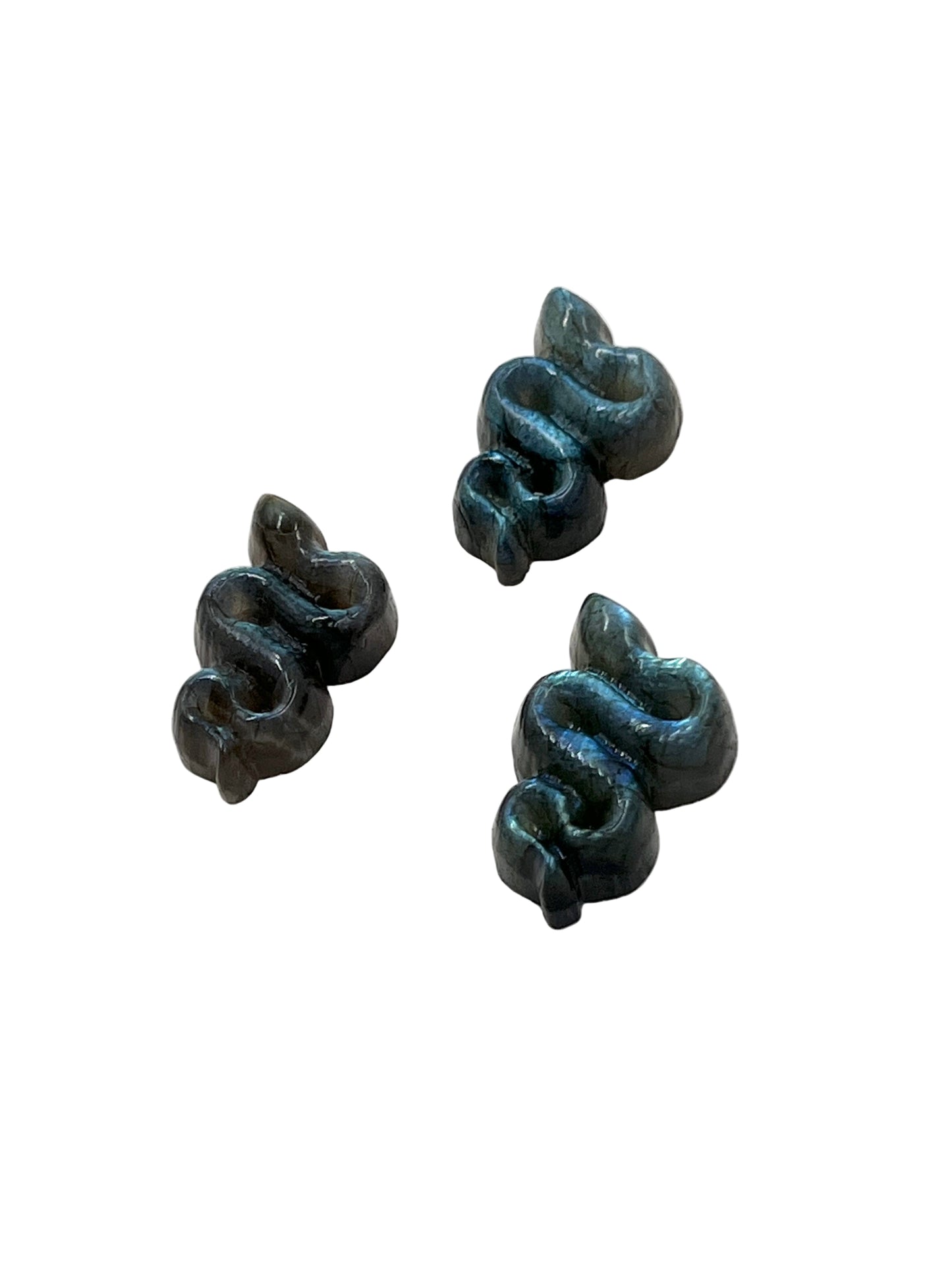 Labradorite Snake Carving