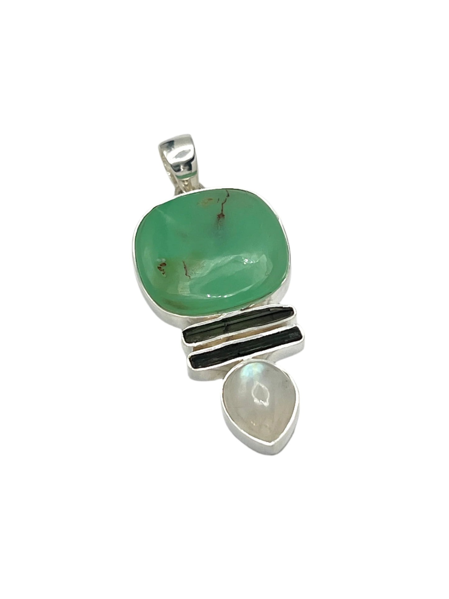 Sterling Silver Chrysoprase Pendants