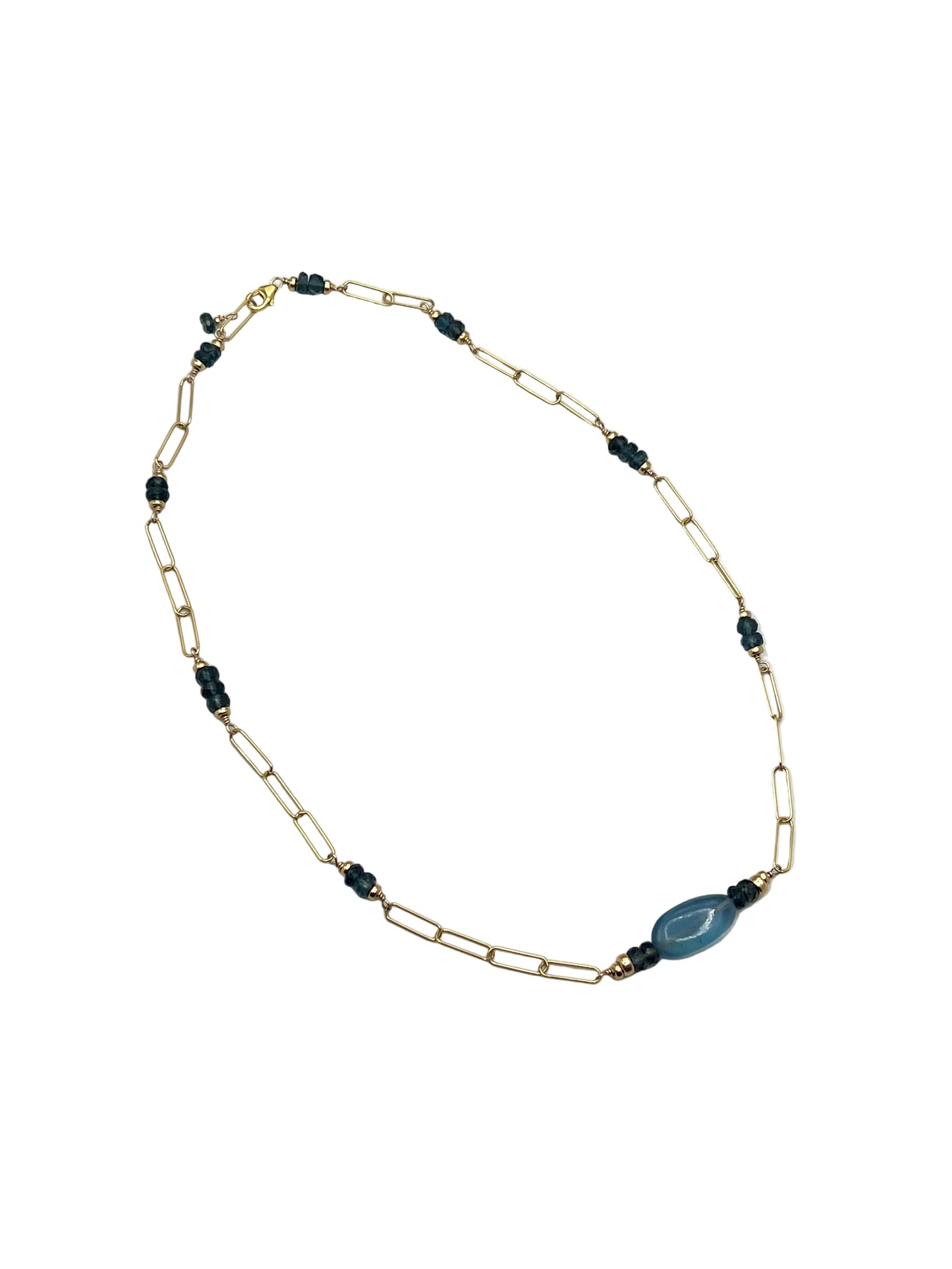 Aquamarine Gold Filled Necklace