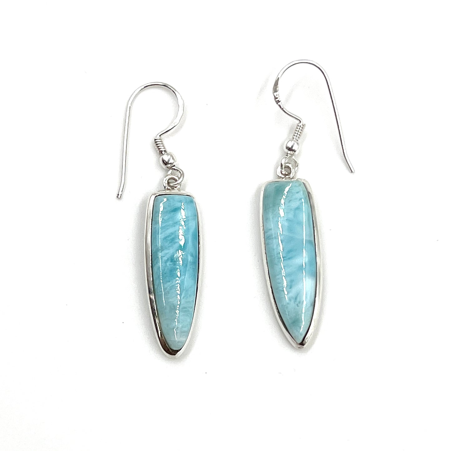 Sterling Silver Larimar Earrings