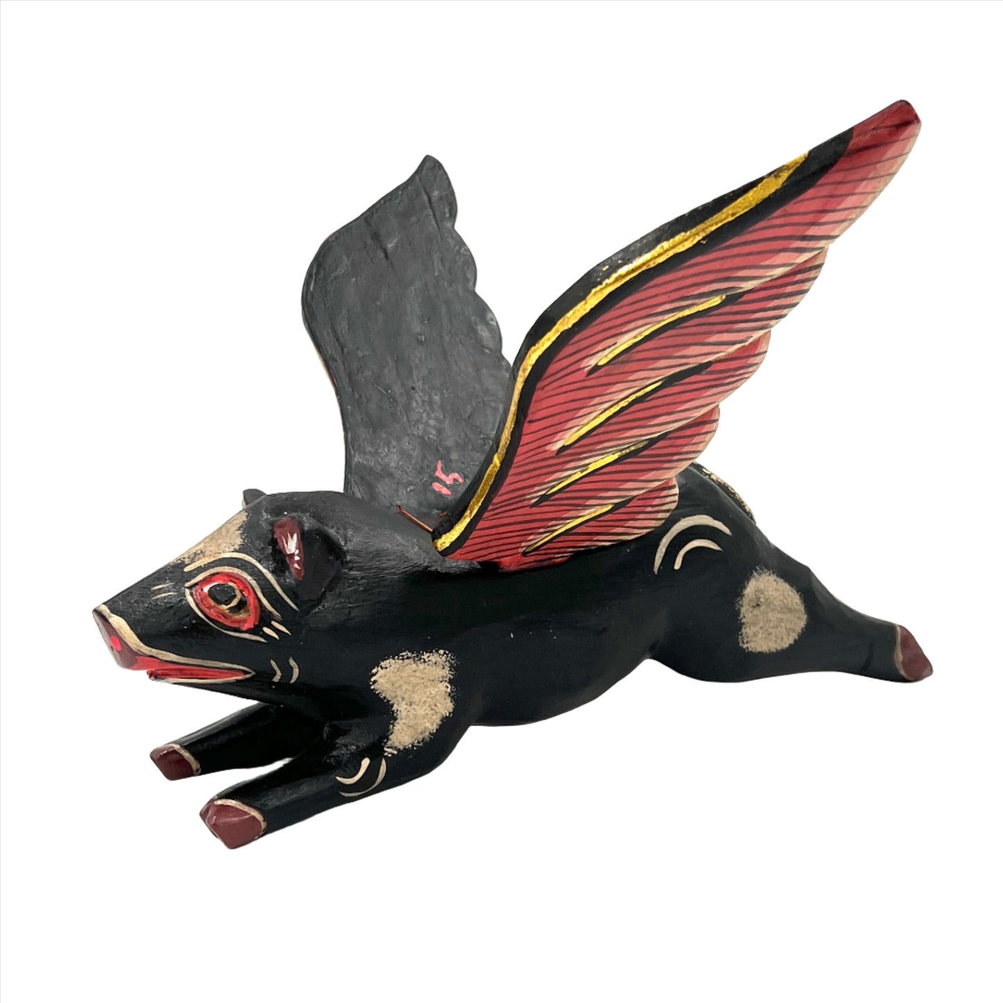 Hand Carved Flying Pig Spirit Chasers