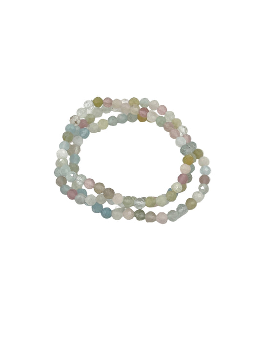 Faceted Mixed Beryl Beaded Bracelet