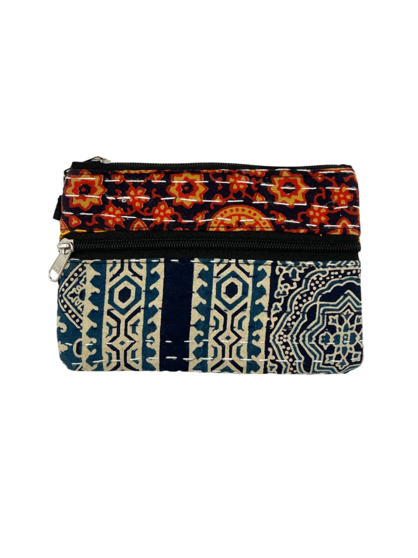Block Print Kantha Coin Bag 5" x 7"