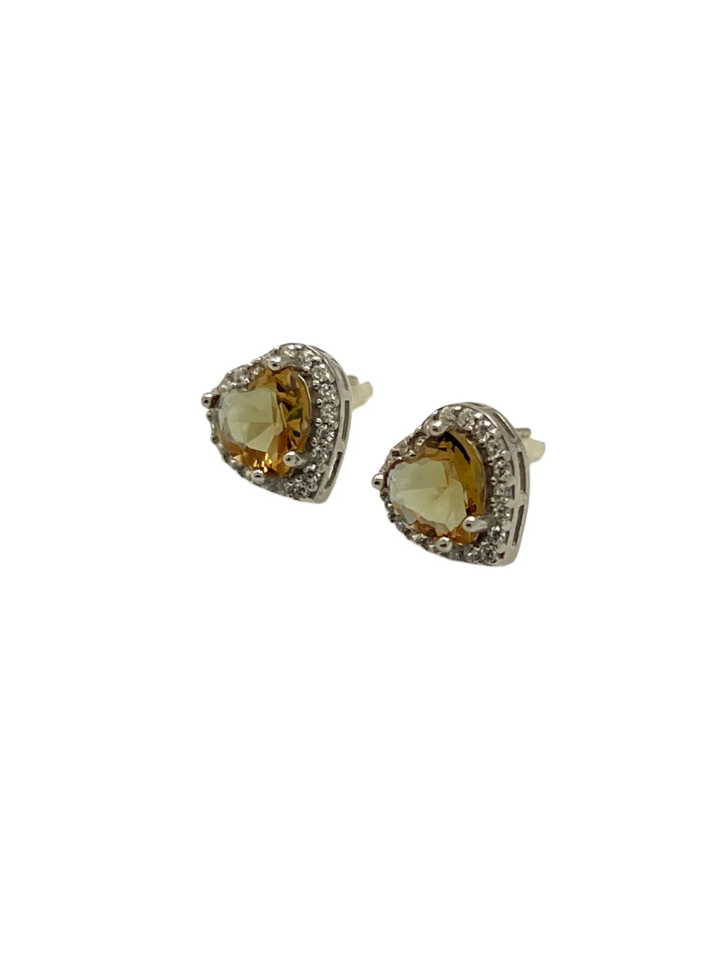 Silver Zultanite Heart Studs