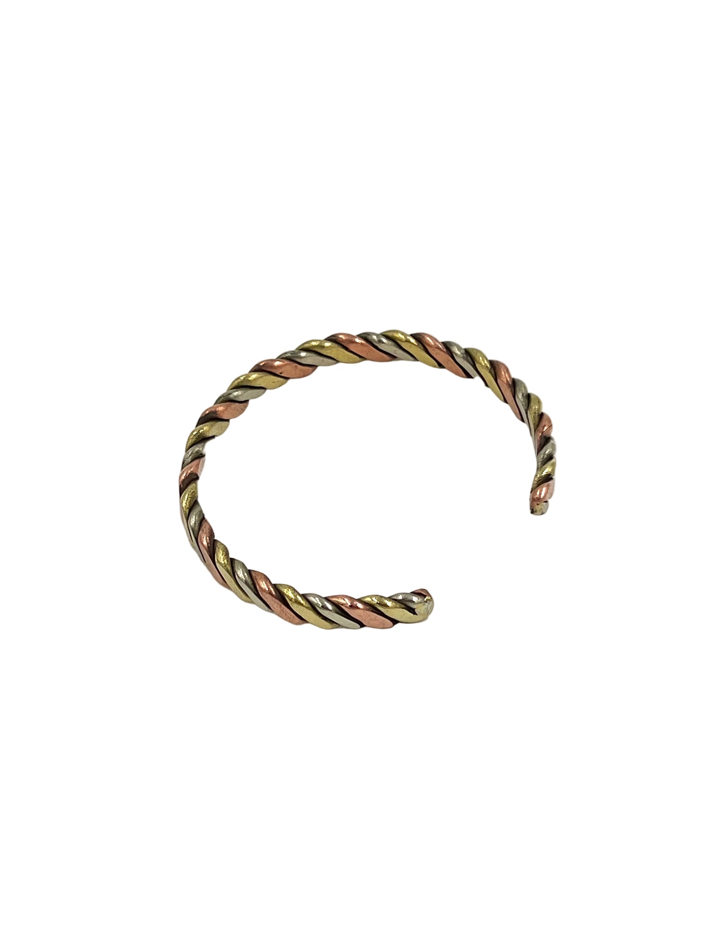 Multi Metal Flat Braided Copper Bracelet