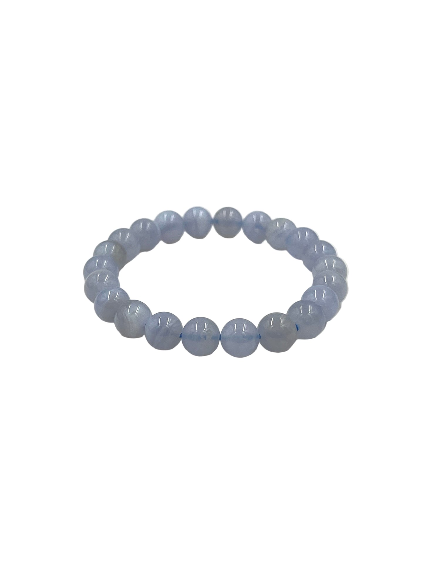 Blue Lace Agate Beaded Bracelet