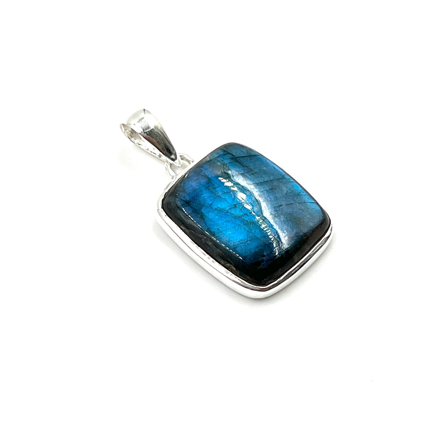 Sterling Silver Labradorite Square Pendants