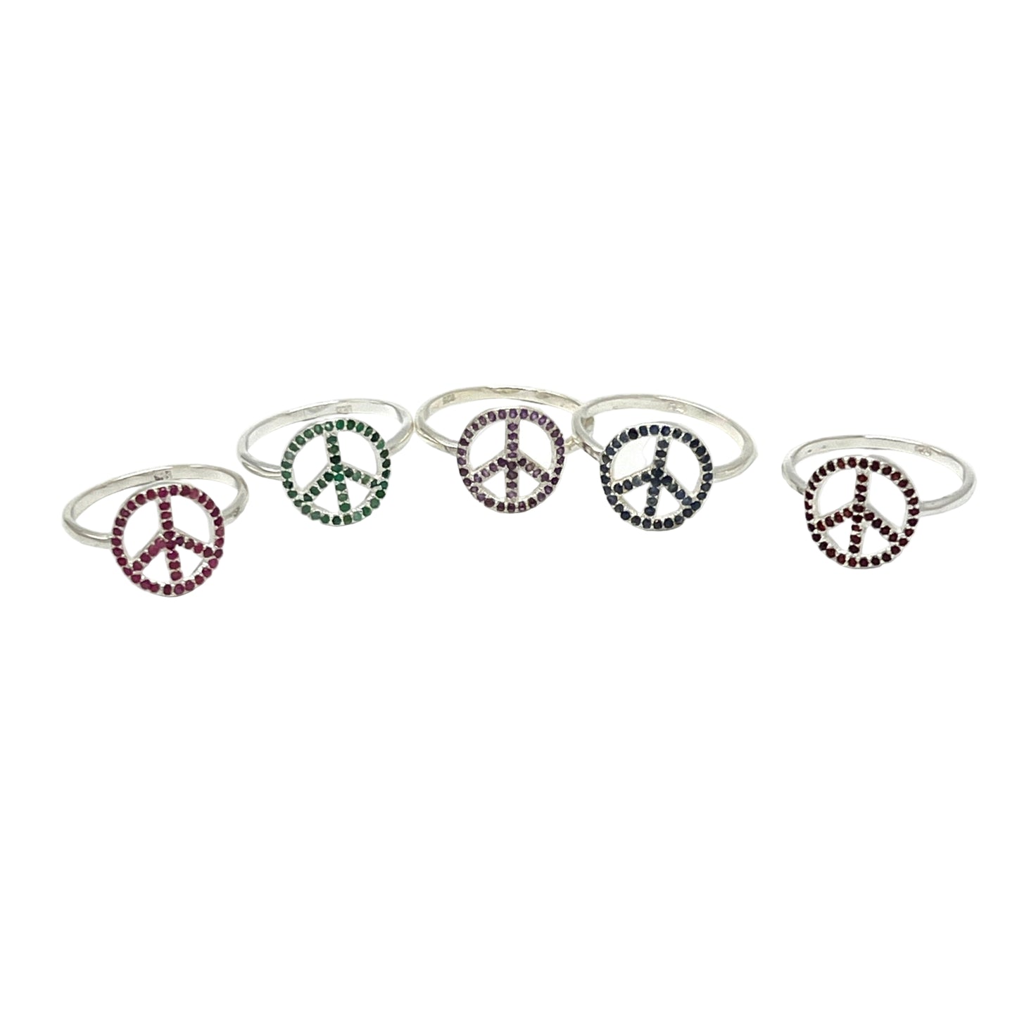 Gemstone Peace Ring