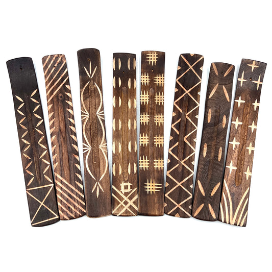 Hand Carved Wood Incense Burners