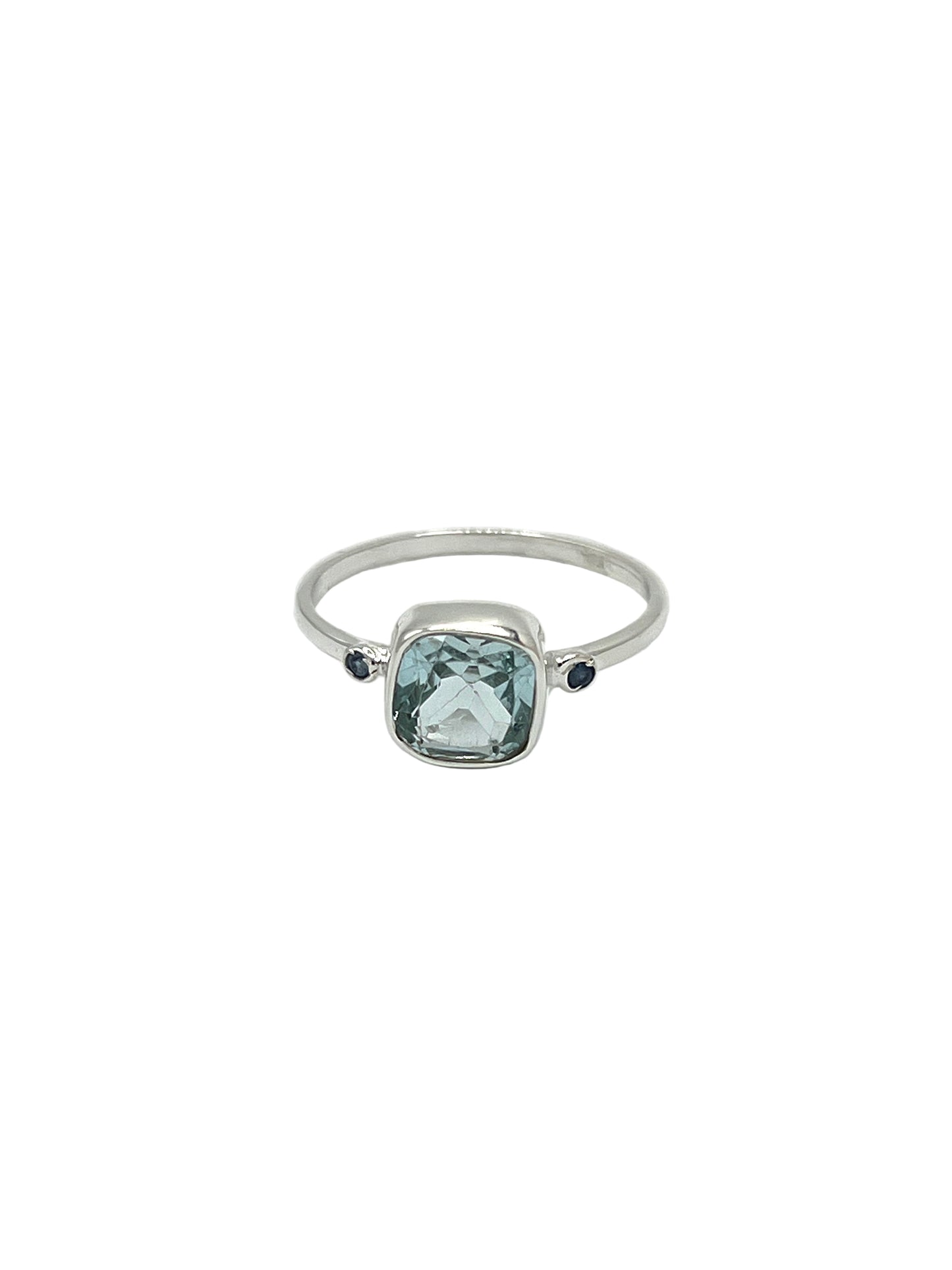 Faceted Square Gemstone Ring