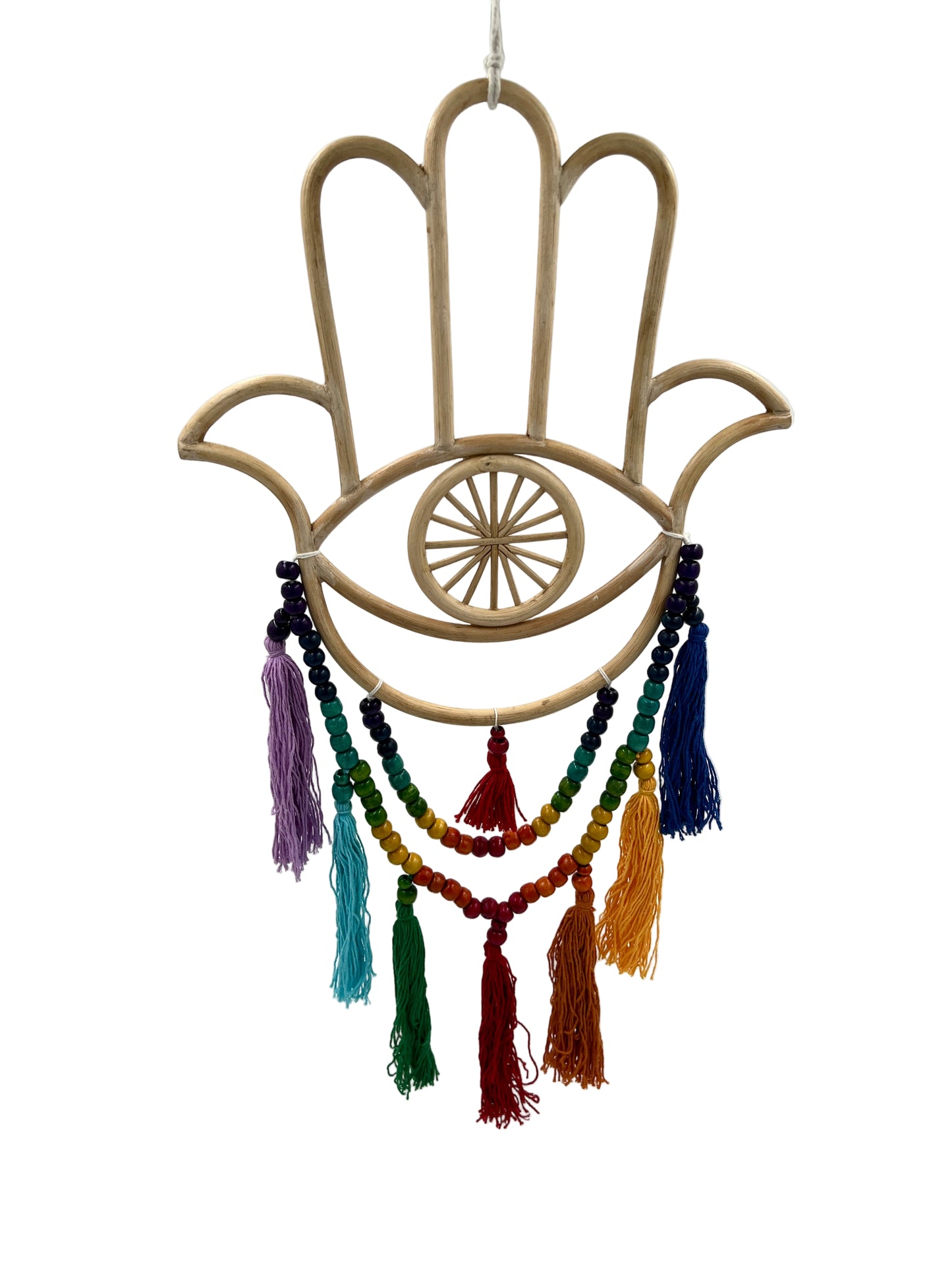 Rainbow Hamsa Dream Catcher