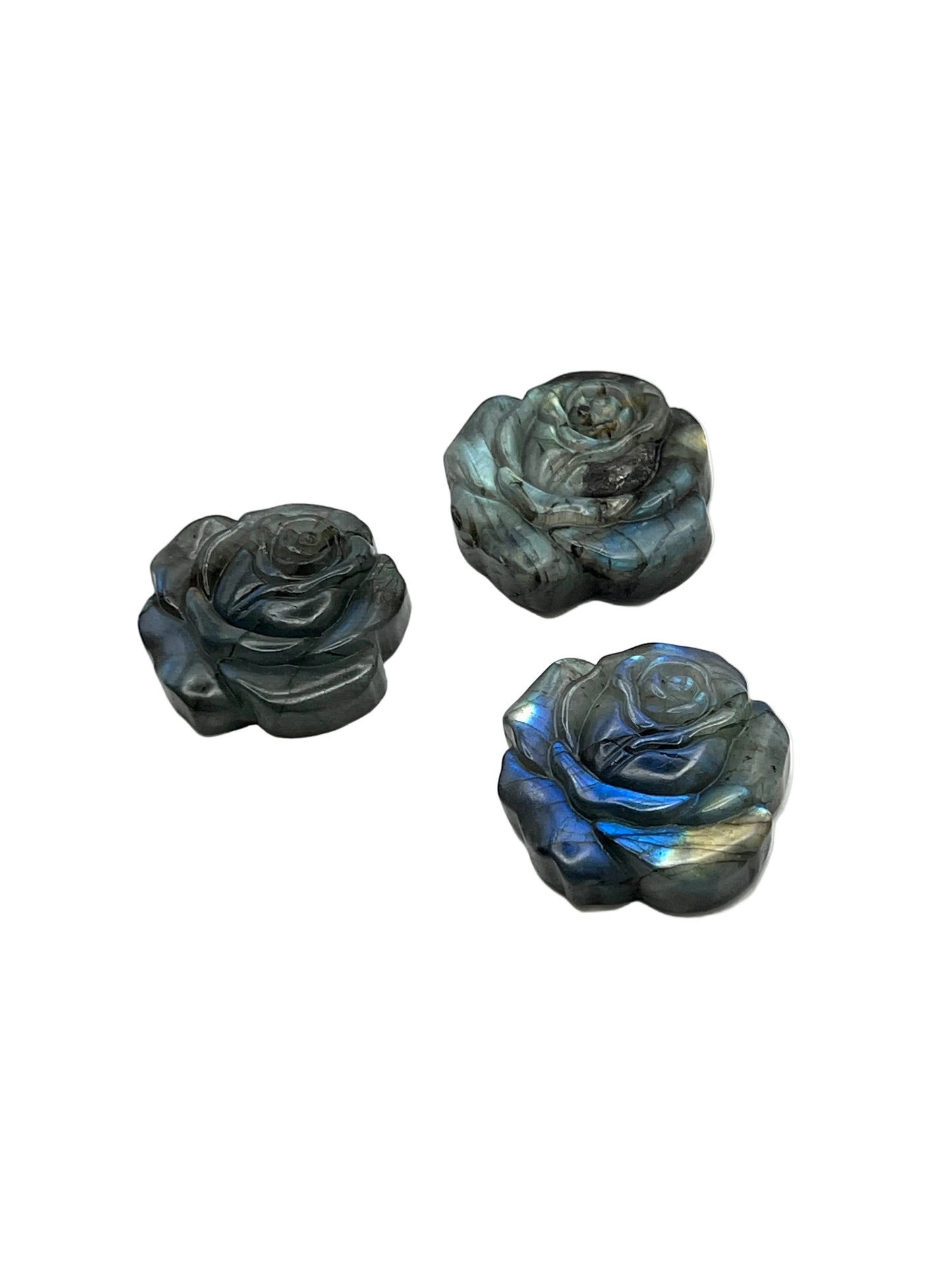 Labradorite Rose Carving