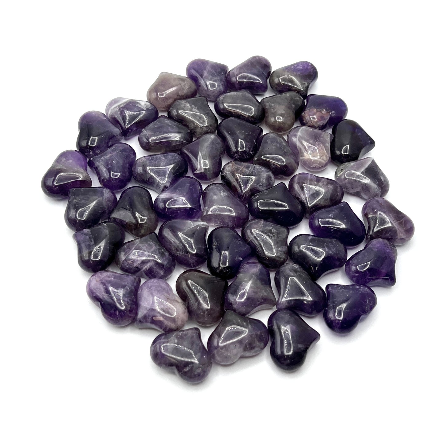 Amethyst Puffy Hearts