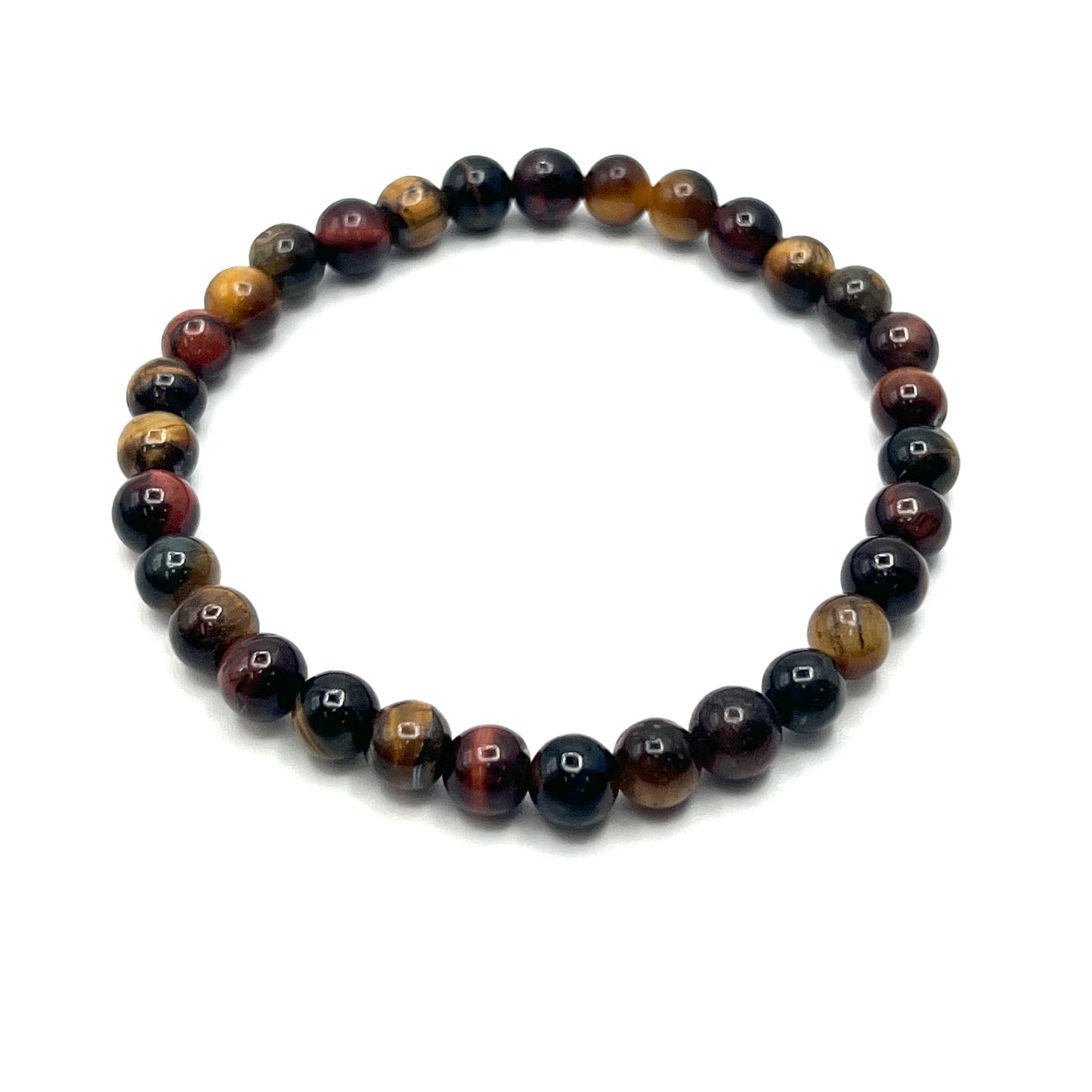 Tigers Eye Stretchy Bracelets | Red, Blue, Multi