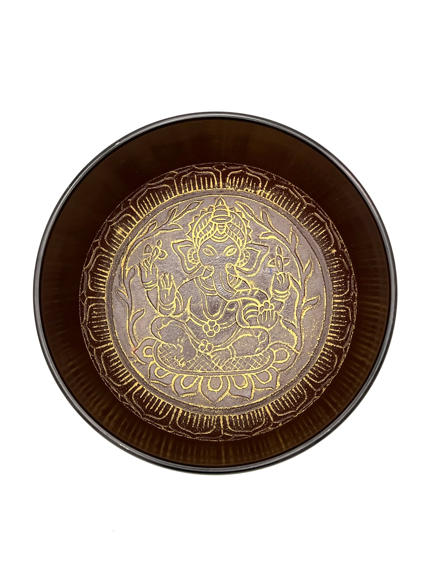 Yellow Om Mani Padme Hum Himalayan Singing Bowls