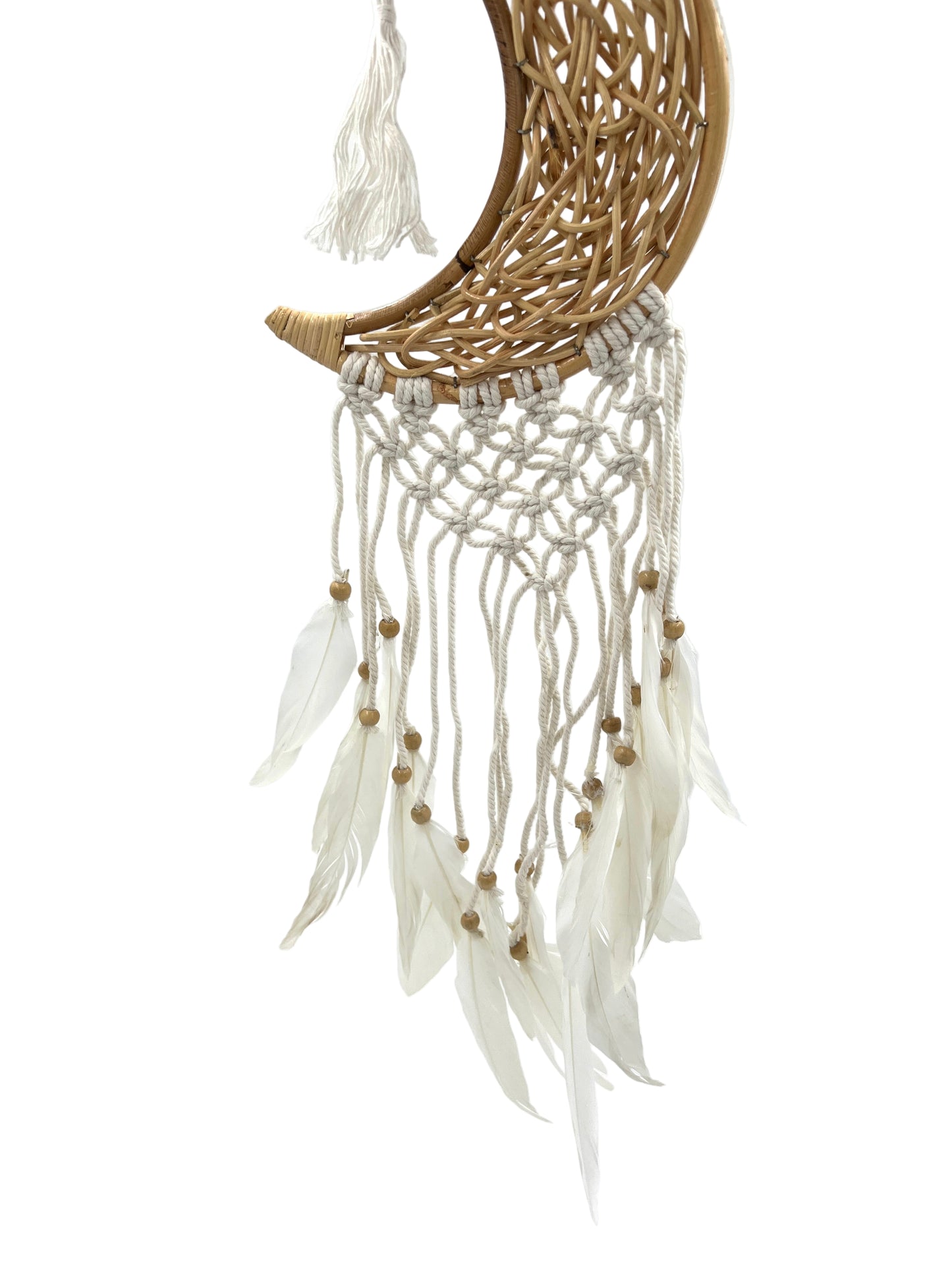 Woven Wood Moon Dream Catcher