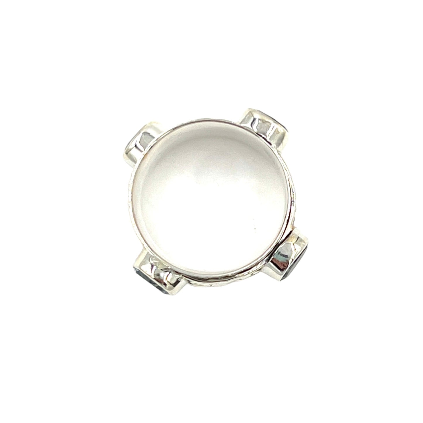 Sterling Silver Gemstone Spinner Ring
