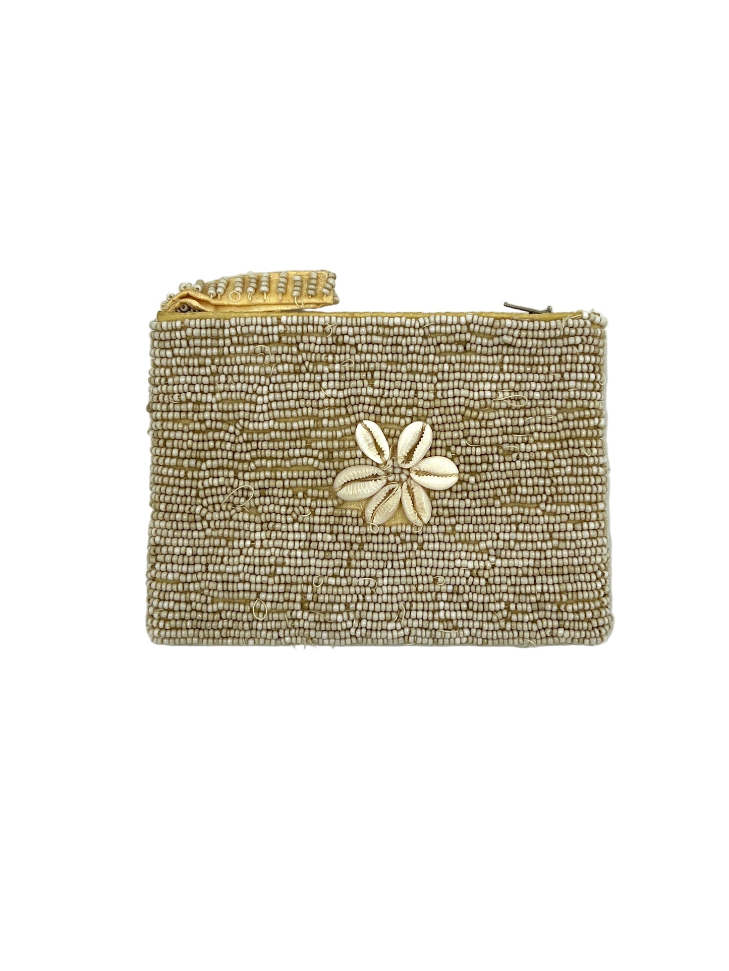 Beaded Cowrie Shell Coin Purse