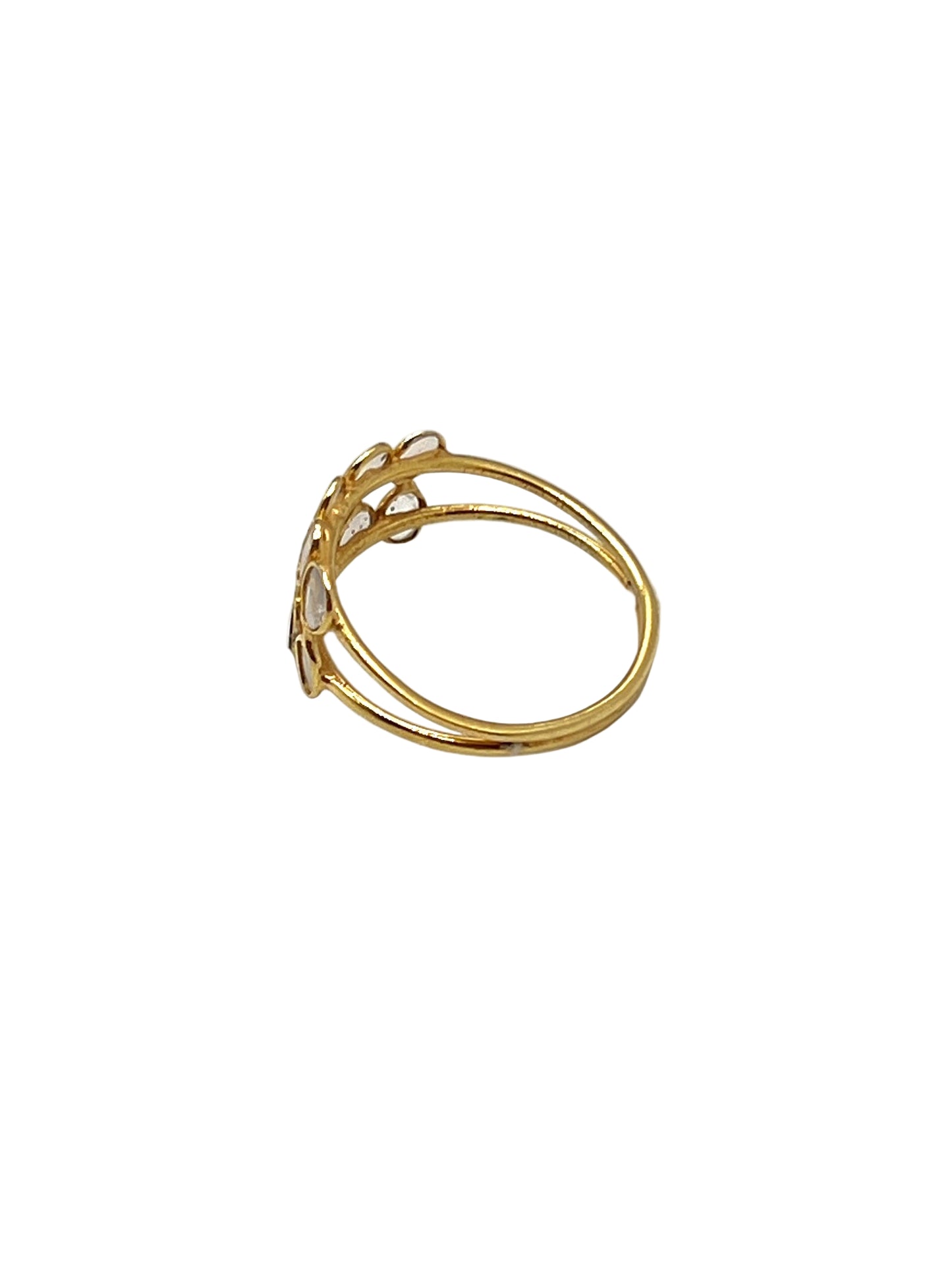 Polki Diamonds Double Band Ring