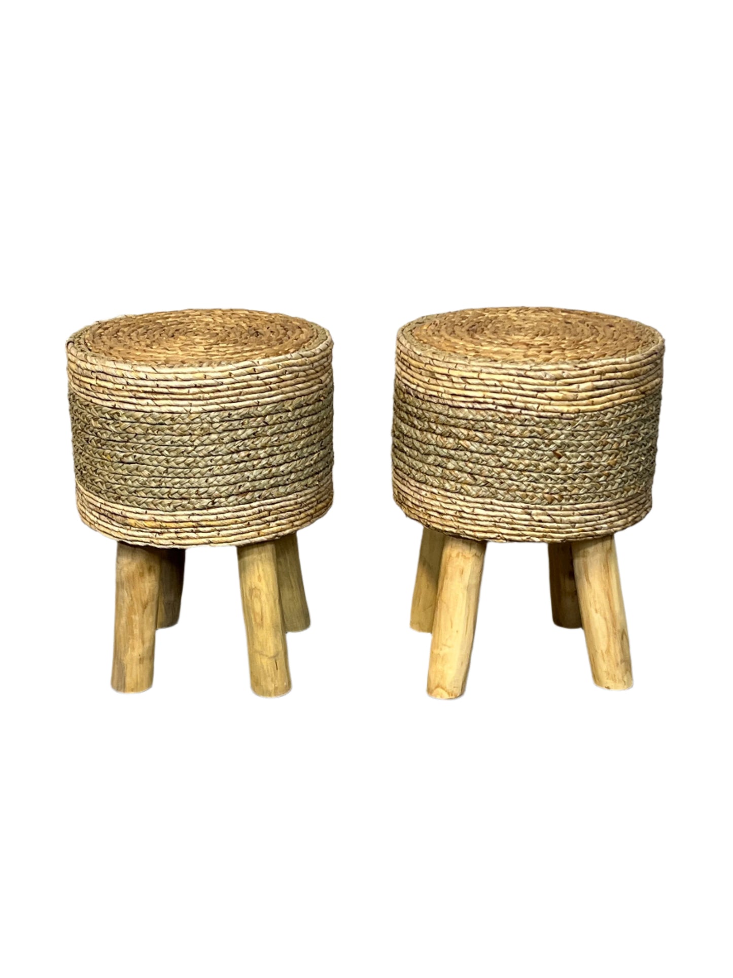 Teakwood & Banana Leaf Table & Stool Sets