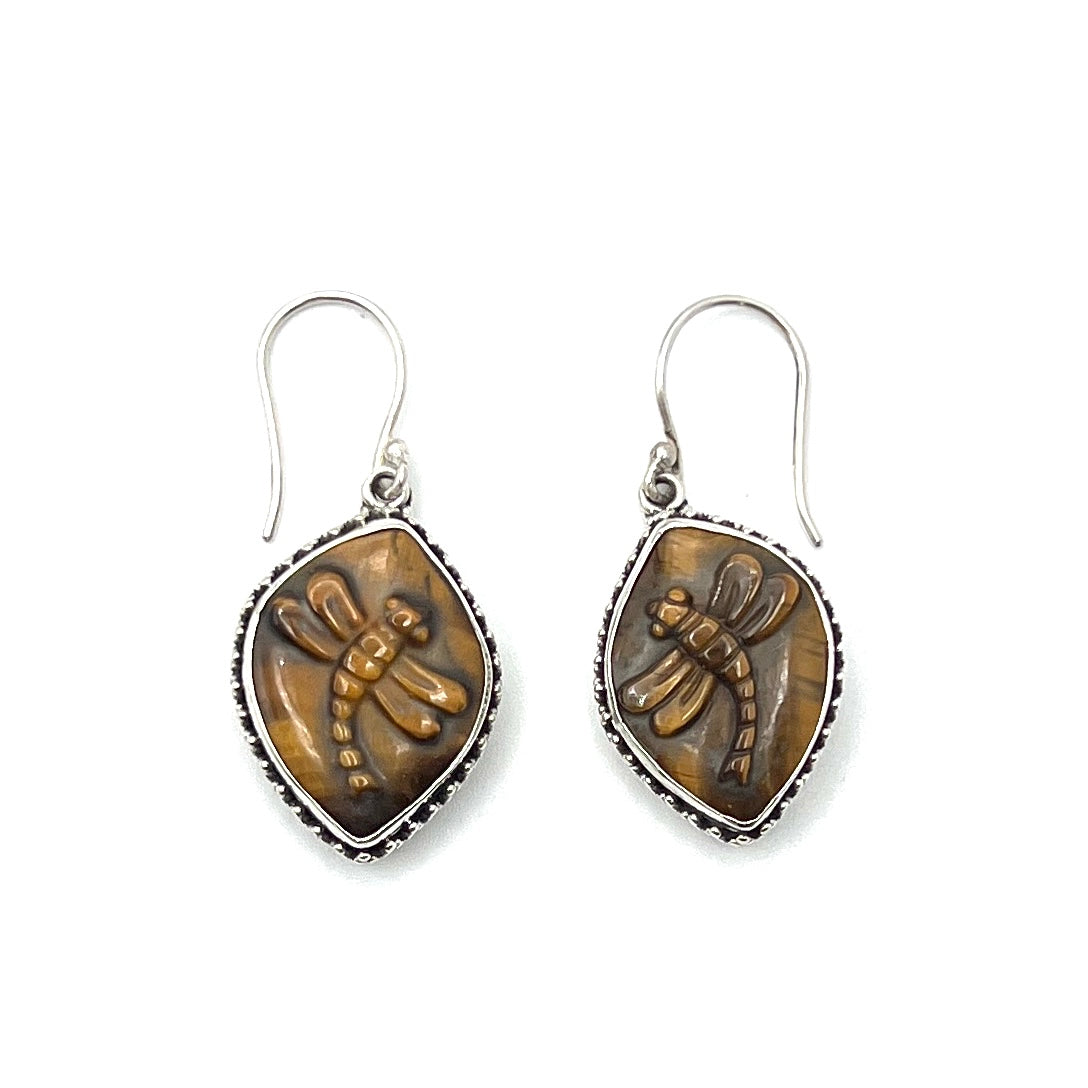 Dragonfly Gemstone Earrings