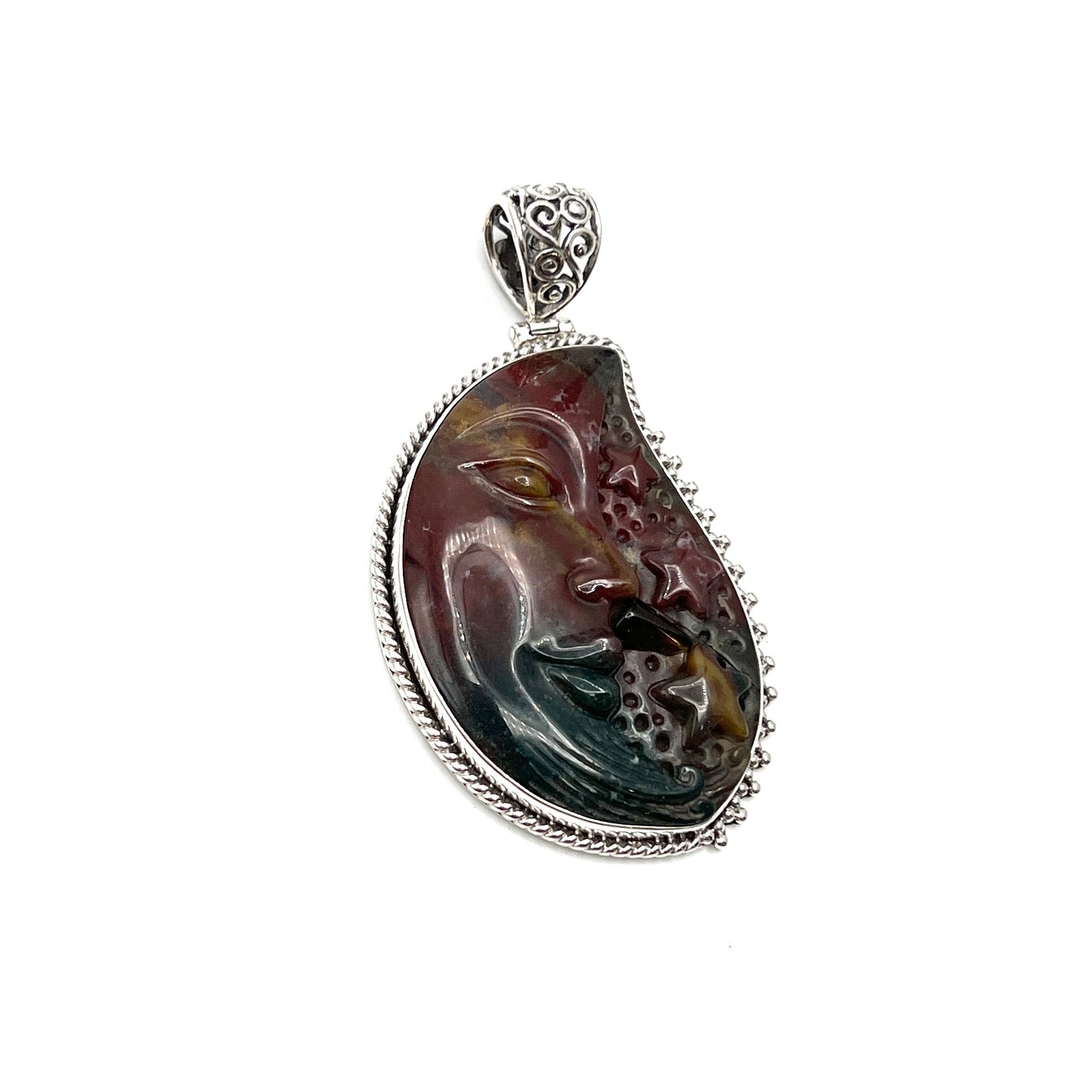 Fancy Jasper Moonface Pendant