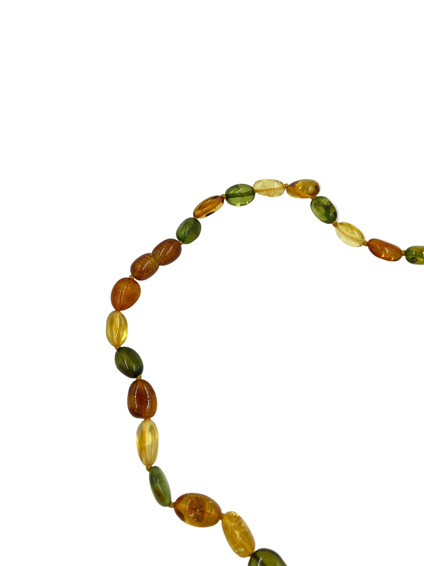 Multi Amber Oval Beaded Necklaces