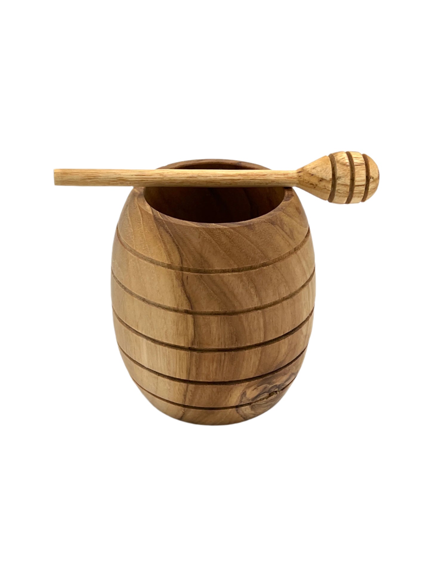 Honey Dipper Teak Jar