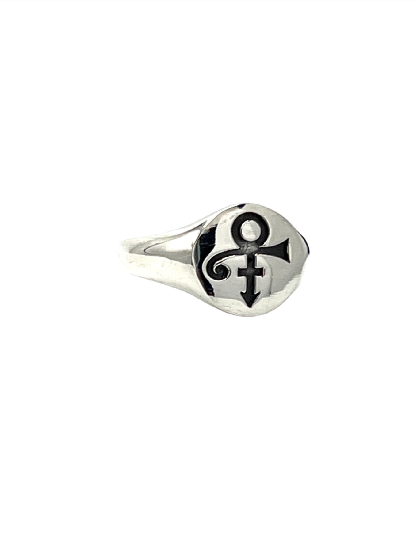 Sterling Silver Prince Love Symbol Signet Ring