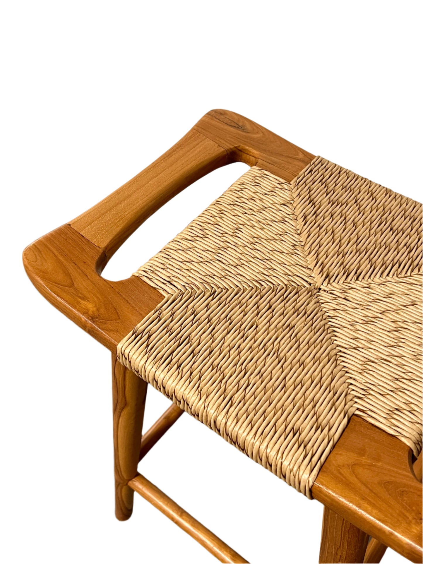 Rattan Teakwood Bar Stool