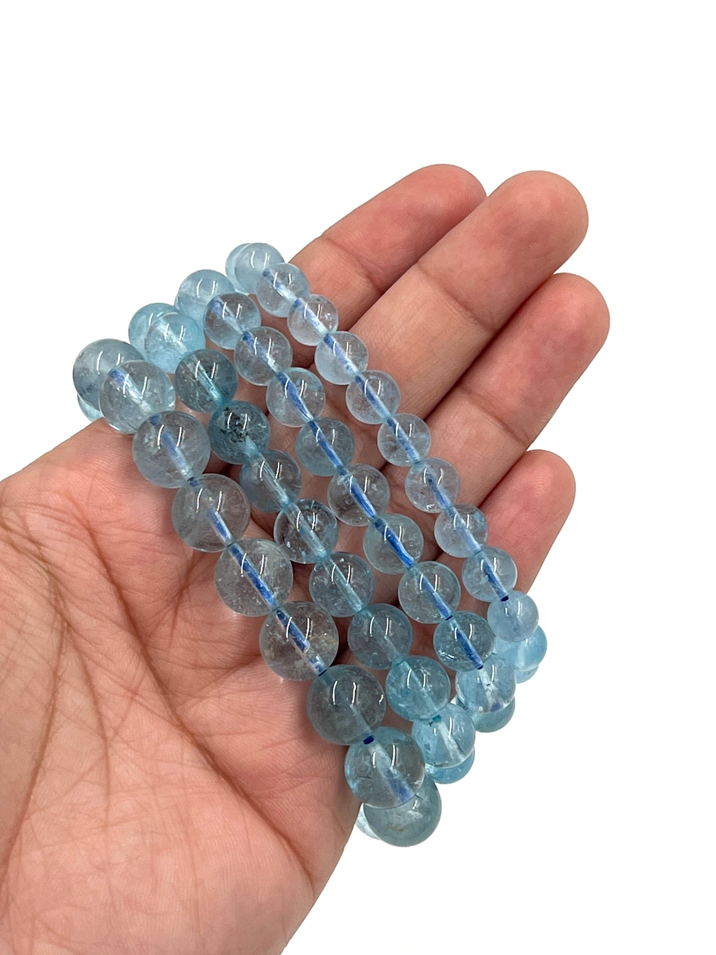 Blue Topaz Beaded Bracelets