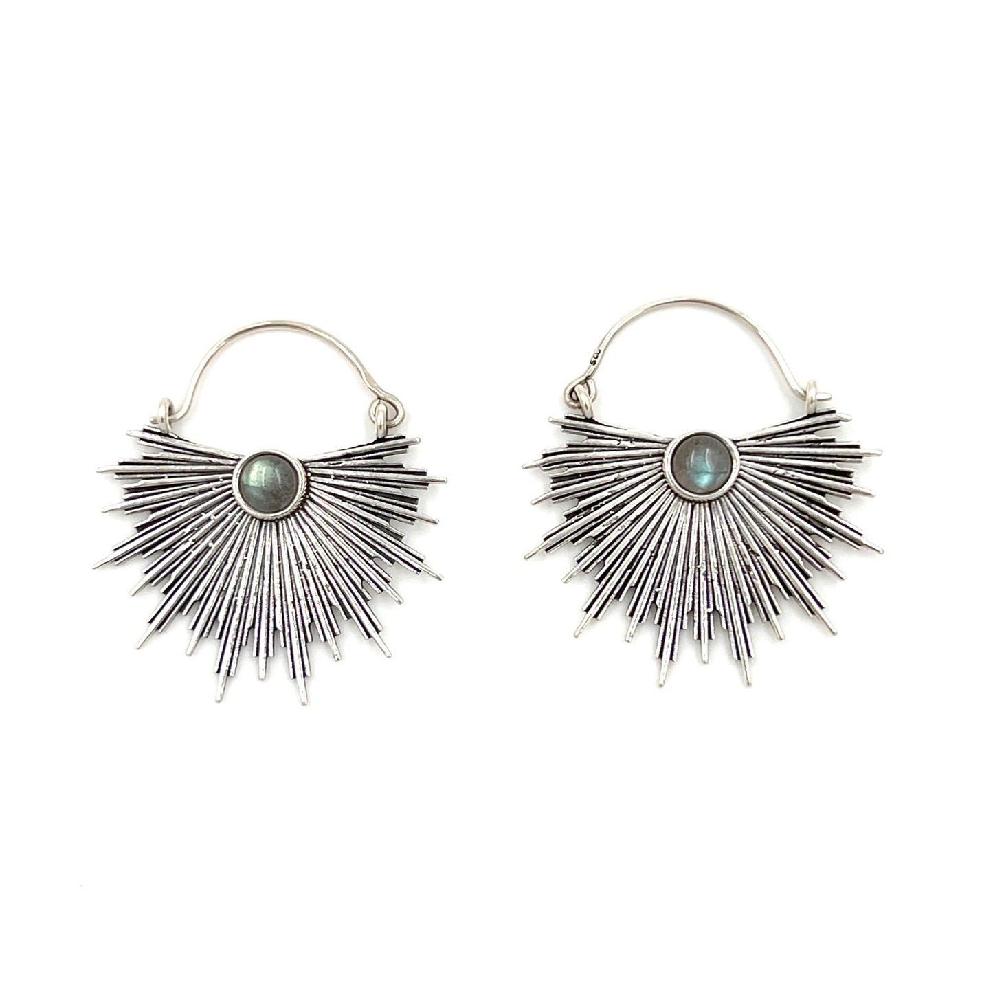 Star Burst Gemstone Earrings